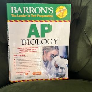Barron’s AP Biology 6th EDITION study guide. Paper back in great condition.